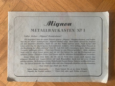 Mignon Metallbaukasten Nr.1